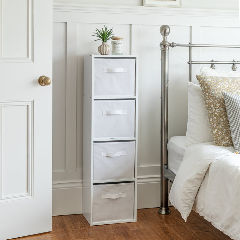 Northville 106cm H x 30cm W Cube Bookcase, White