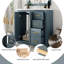 Ensemble de meuble-lavabo 30 po avec lavabo en céramique, armoire de rangement en bois massif, ensemble de meuble-lavabo autoportant avec 3 tiroirs et portes à fermeture douce-1431384345