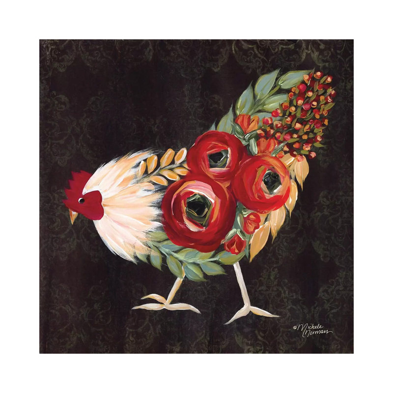 Botanical Rooster - Gallery-Wrapped Canvas Giclée