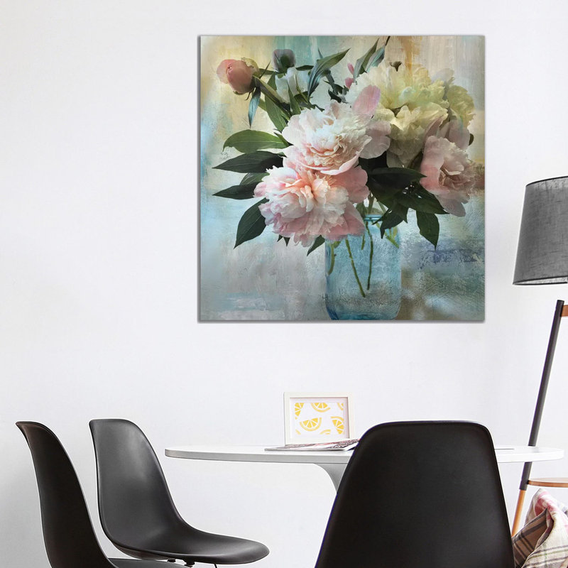 Peony Bouquet II by Nan - Wrapped Canvas Print, 93.98 cm H x 93.98 cm W x 1.91 cm D