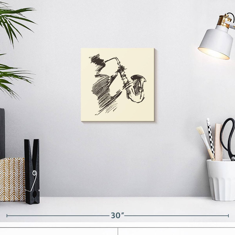 Abarca Abstract Saxophonist, 10" H x 10" W