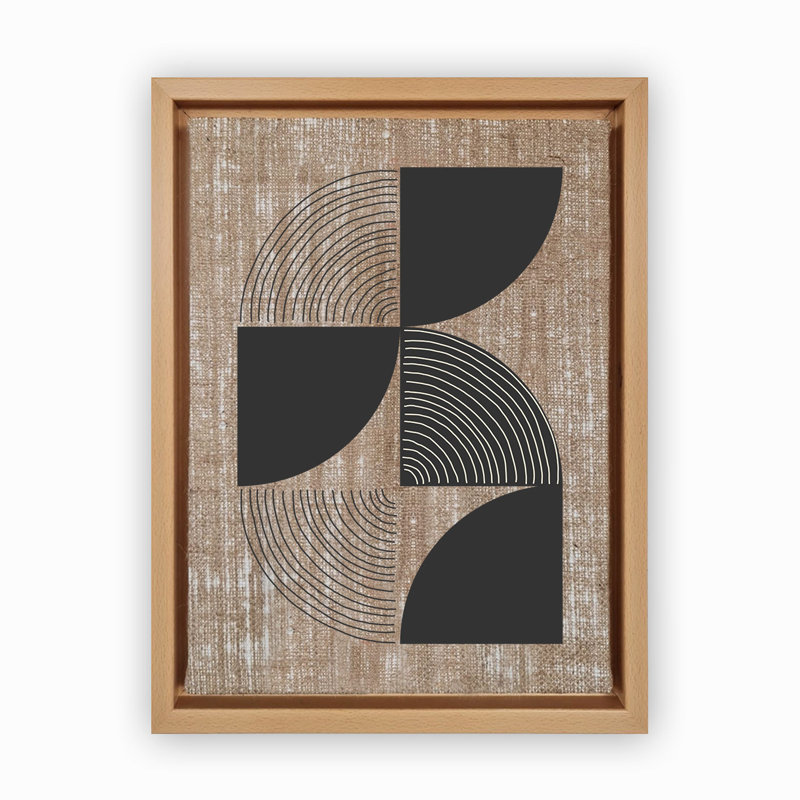 Peinture décorative sur toile, Bois, Noir, H 37,8 po x l 26 po
