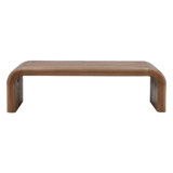 Wynne 55" Wide Mindi Wood Coffee Table, Medium Brown