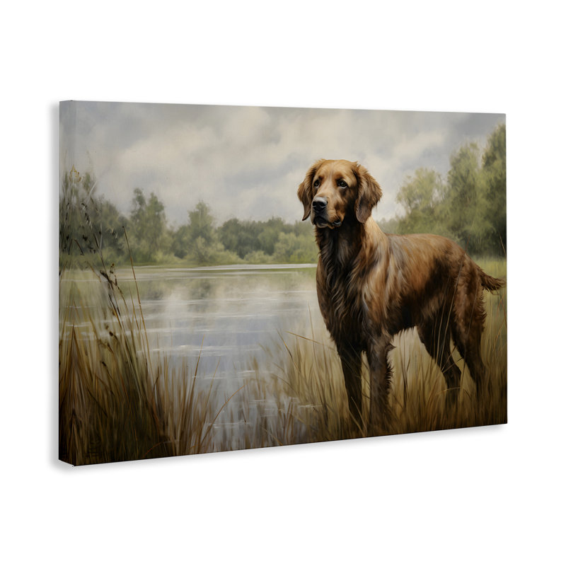 Art mural Retriever par Petal Prints Design, H 16 po x l 24 po
