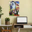 Impression d'art mural cheval bleu contemporain classique-133314419