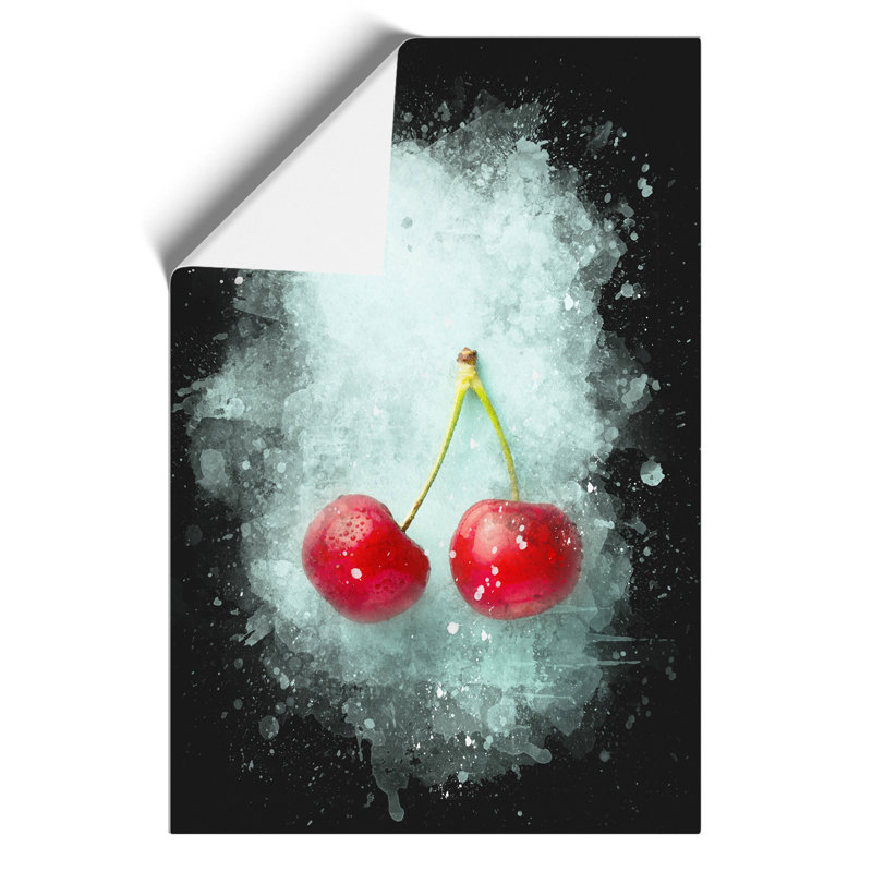 Two Cherries - Unframed Painting, 84cm H x 59cm W x 0.1cm D