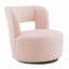 Fauteuil demi-tonneau pivotant en tissu Teddy-1660055781