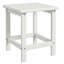 Table de bout d'extérieur pour terrasse, balcon, porche - porche blanc 15 po Weather
