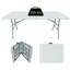 6ft 72 inch Granite White Outdoor Banquet Rectangular Plastic Event Folding Table With Handle