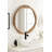 Irregular Mango Wood Round Mirror