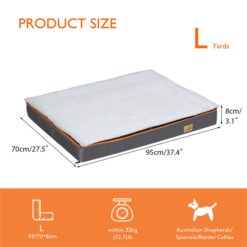 Orthopedic Dog Bed, 8cm H X 70cm W X 95cm D