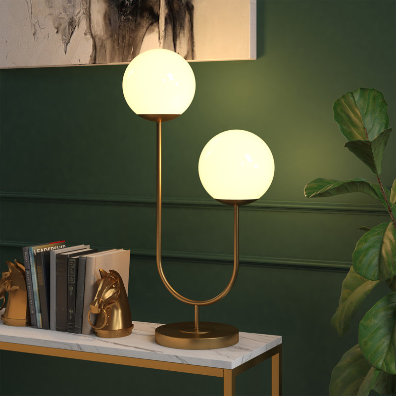 Ruby Metal Table Lamp, Brass
