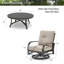 Ensemble de conversation pivotant en aluminium pour 4 personnes avec coussins Sunbrella® Chamber