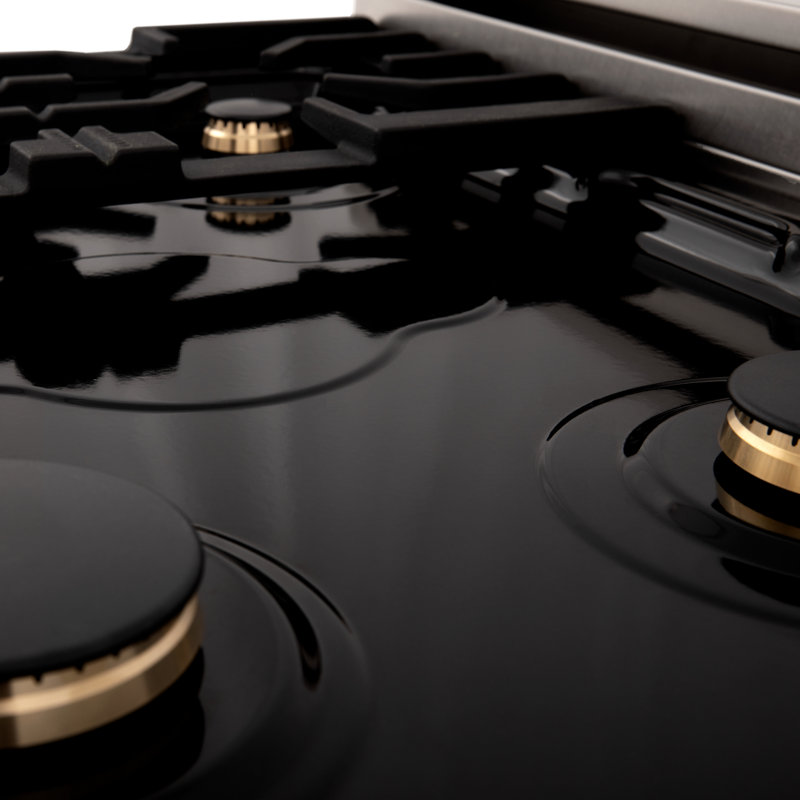 ZLINE 30" Legacy Dual Fuel Range, Brass Burners Stainless Steel