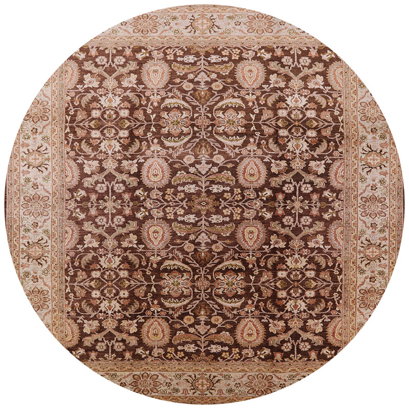 Tapis beige / brun Gatlinburg, Rond 8 pi