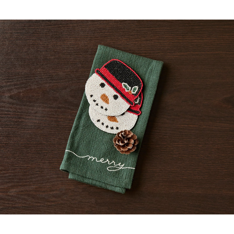 Handcrafted Snowman Beaded Coasters