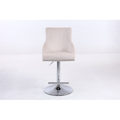 Swifton Swivel Upholstered Adjustable Height Counter Stool with Metal Frame