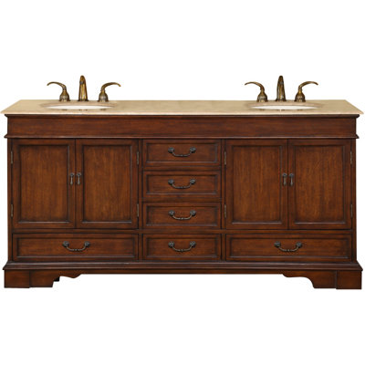 Ensemble de meuble-lavabo double 72 po Alberga