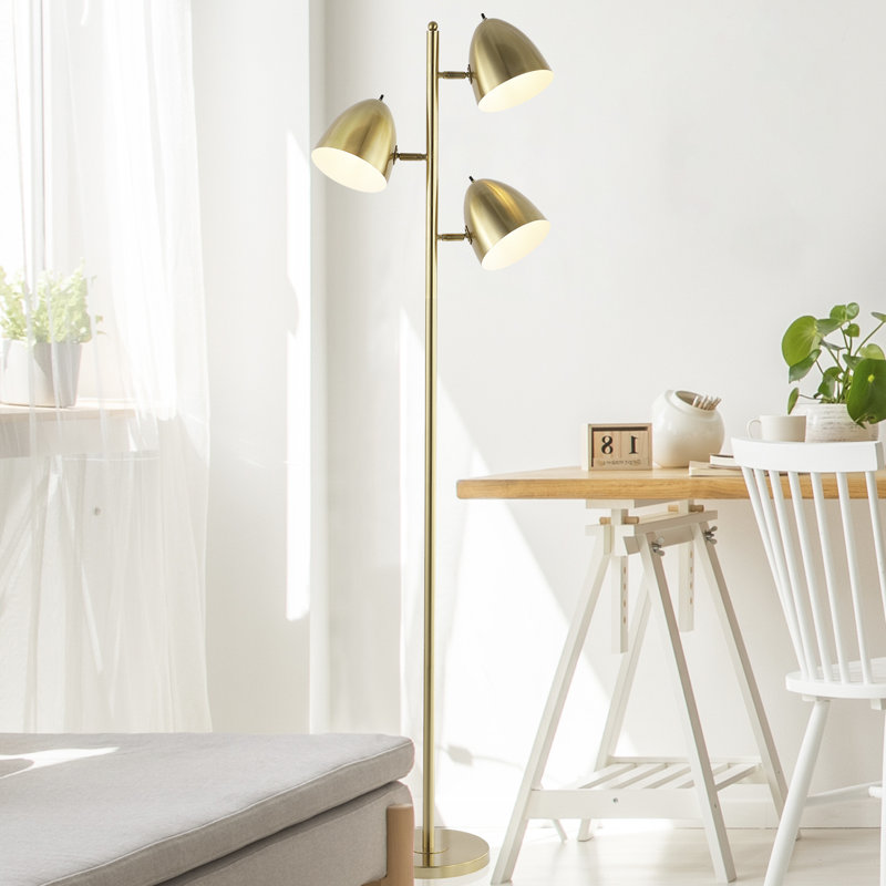 66.5'' Brass Gold Tree Floor Lamp