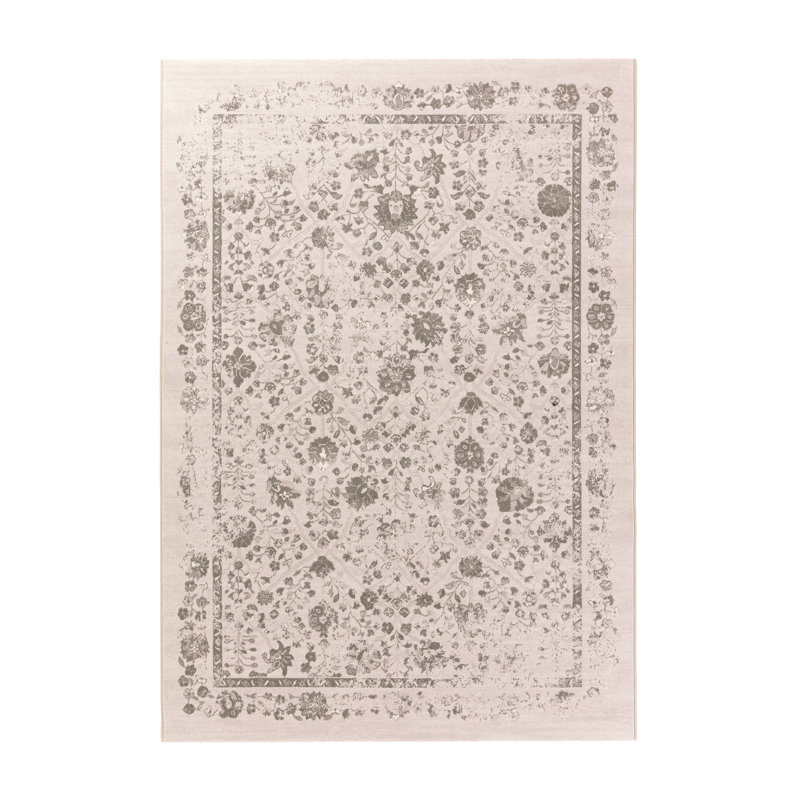 Tapis taupe area Florentia, Rectangle 6 pi 7 po x 9 pi 6 po