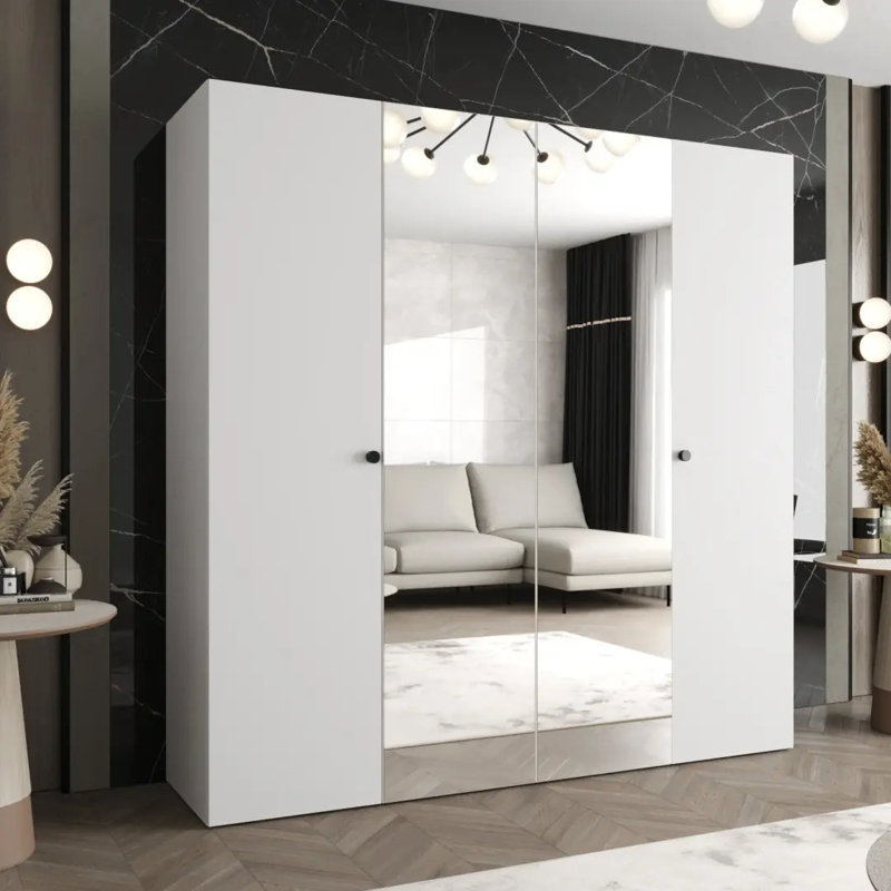Manufactured Wood Wardrobe, White