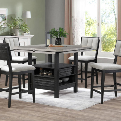 Mobilier de salle à manger en bois 2 pièces gris