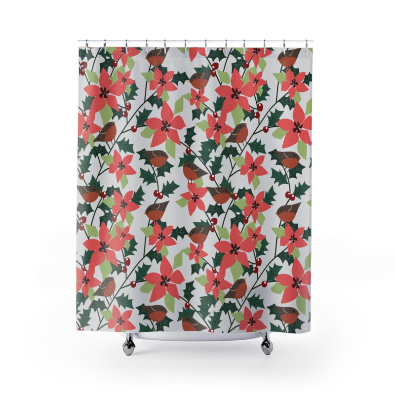 Rideau de douche simple Floral