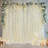 10x10ft Ivory Tulle Backdrop Curtain with Lights String for Parites