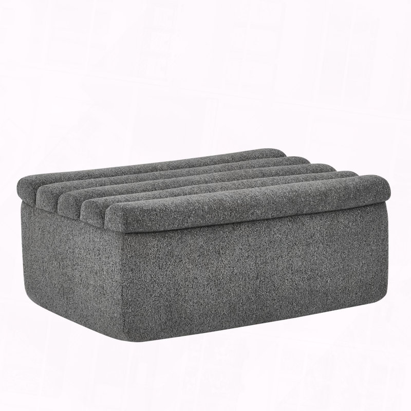 Canapé modulaire avec repose-pieds, Gris foncé
