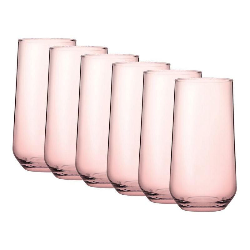 Shontal 15.89ml Drinking Glass Set, Pink