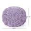 Pouf tricoté en coton lavande moderne - ou coussin de sol capacité de poids de 200 lb Jolly