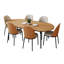 Ensemble de table de salle à manger ovale 71 "avec chaises rembourrées modernes Kelce-887465976-887465970