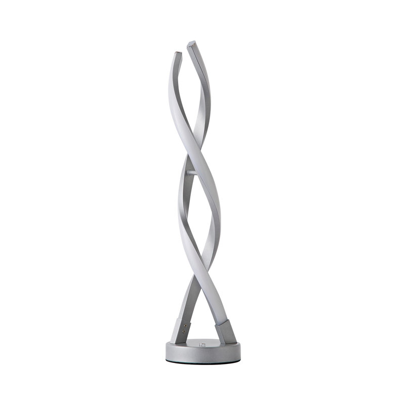 Desk Lamp, 42cm H X 12cm W X 12cm D, Matte Silver