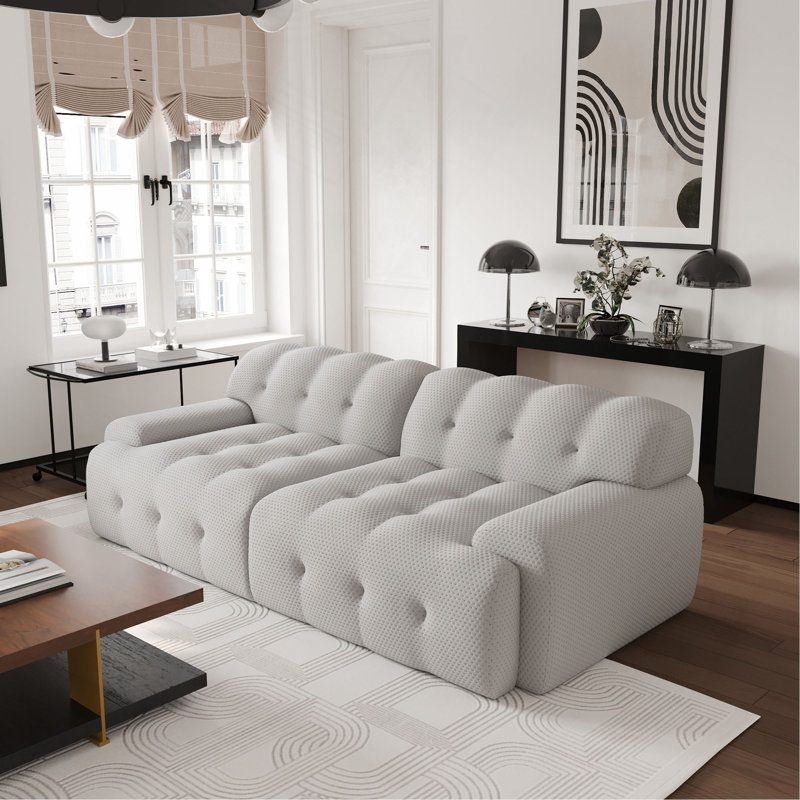 Causeuses modulaires en tricot 3D, Gris