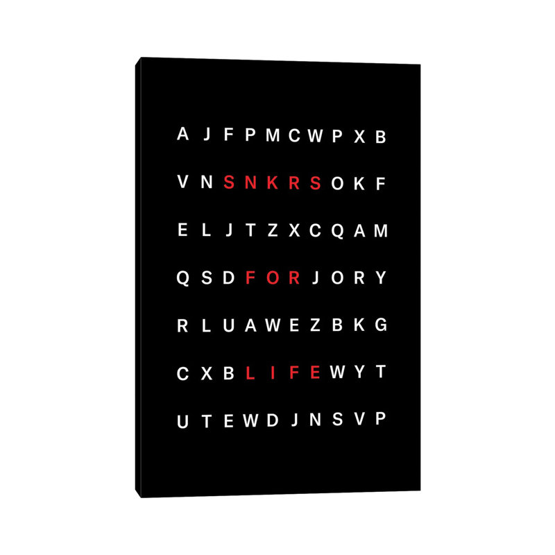 SNKRS For Life by Avesix - Wrapped Canvas Print, 20.32 cm H x 30.48 cm W