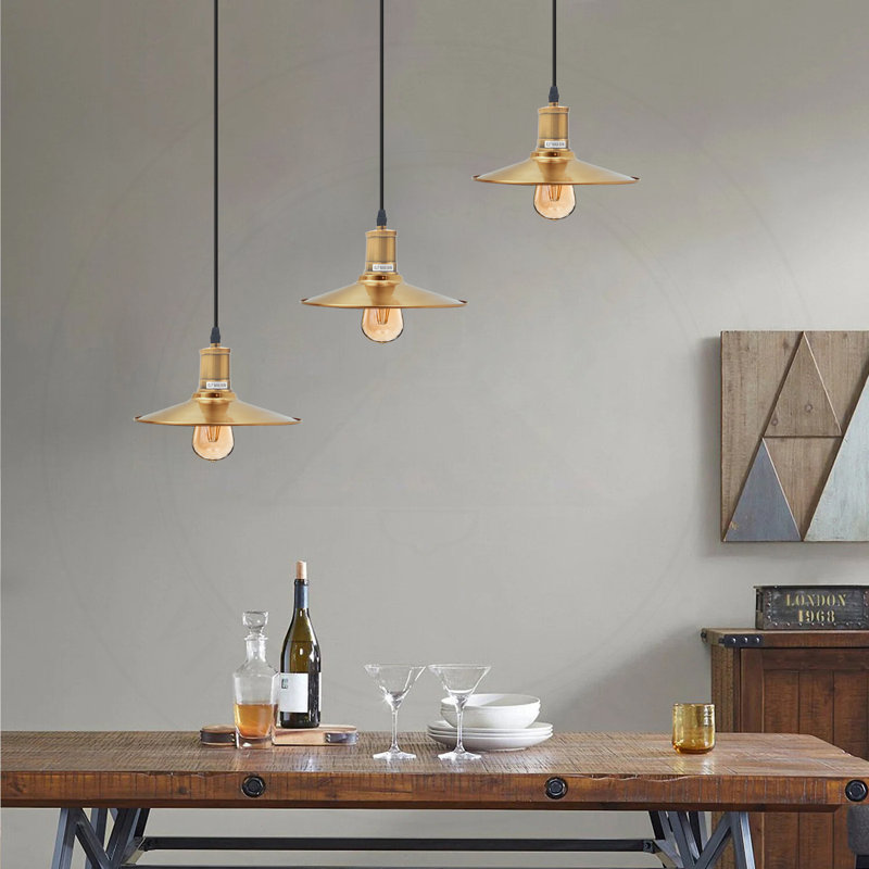 Gammill 3 - Light Yellow Brass Kitchen Island Pendant, No