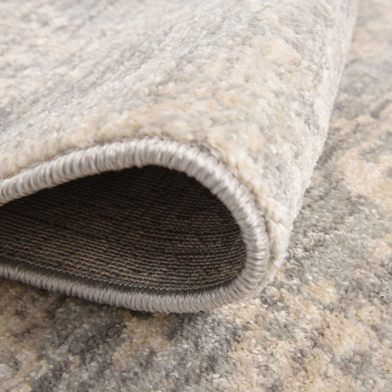 Gause Moroccan Area Rug, Octagon 5' x 5', Gray