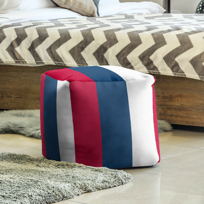 Repose-pieds de 18 po Arizona, Rouge / bleu marine / blanc