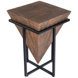 Gulnaria Wood & Metal Side Table