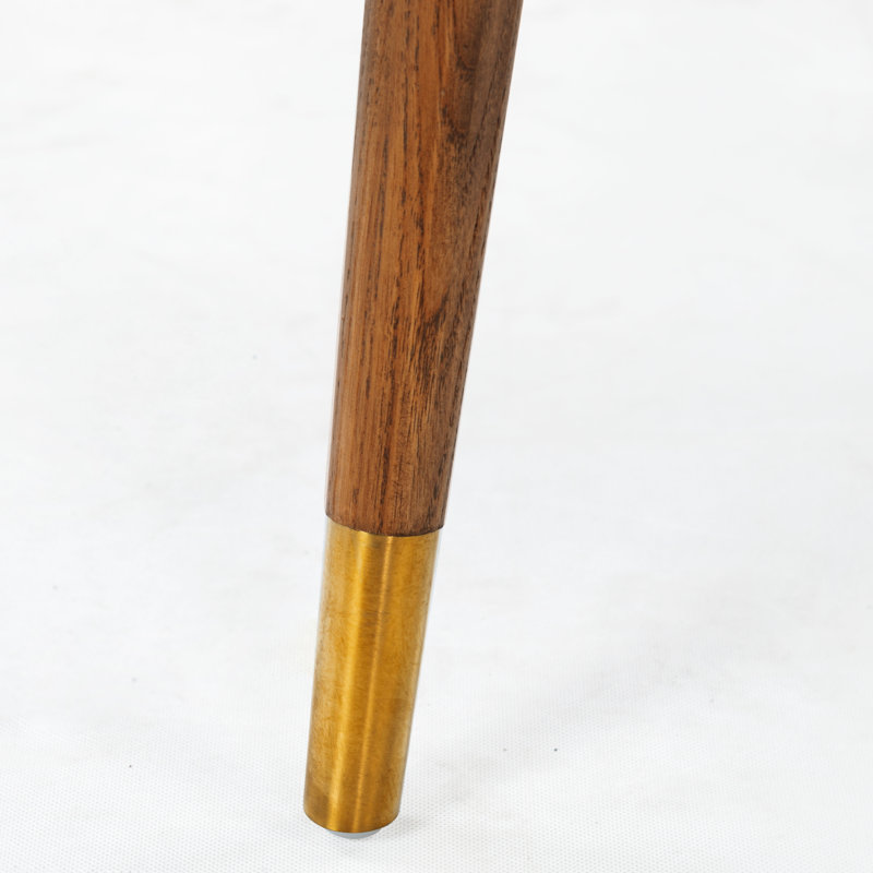 Arm Linen Chair, Walnut/Gold