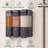 Shower Shampoo Conditioner Body Wash Dispenser Refillable, Adhesive Bathroom Lockable Wall Mounted Plastic Shower Soap Dispensers For Hotel Home, 500ML/16.9OZ Each Smoke Gray Bottle 3 Chamber, Black Pump-124462361