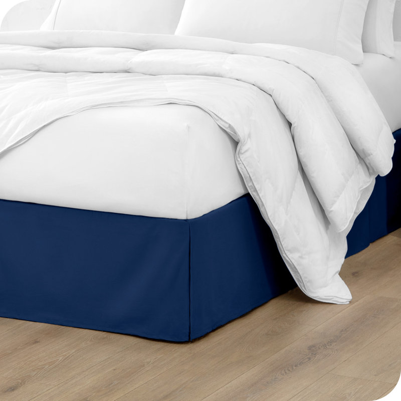 Tailored 15" Pleated Bed Skirt, Twin XL, Dark Blue