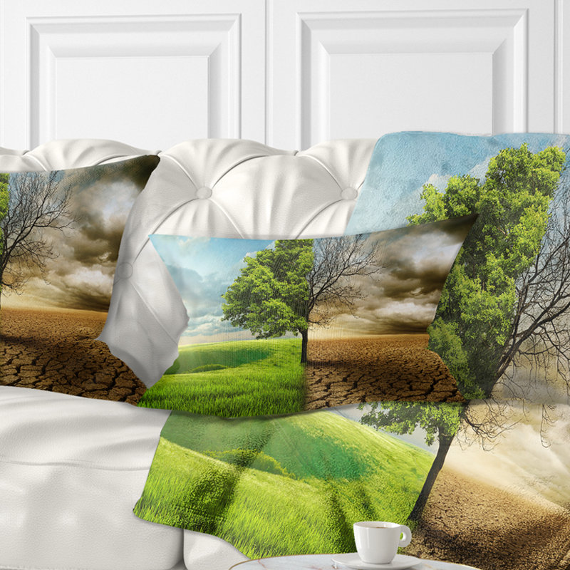 Landscape Reversible Throw Pillow