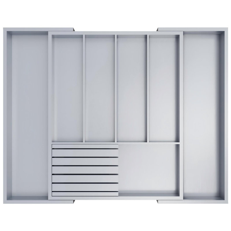 Organisateur de tiroir de cuisine Silverware (gris), Gris