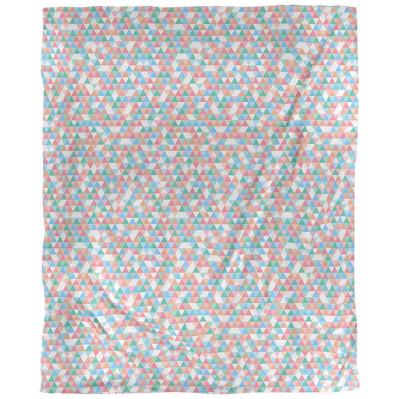 Tissu triangulaire, Bleu / orange, L 54 po x l 36 po, Lin huître palazzo