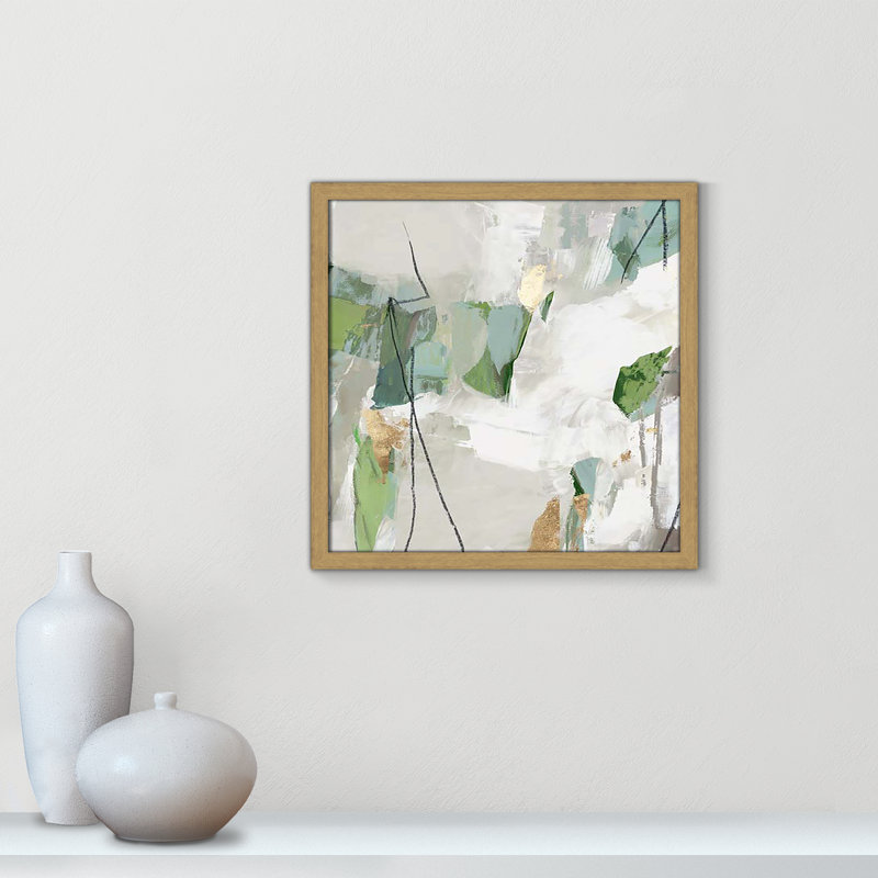 «Enchanted Emerald I» par Tom Reeves, H 17 po x l 17 po x P 1,25 po, Cadre naturel mince