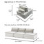 Canapé modulaire en chenille en L Caylynn