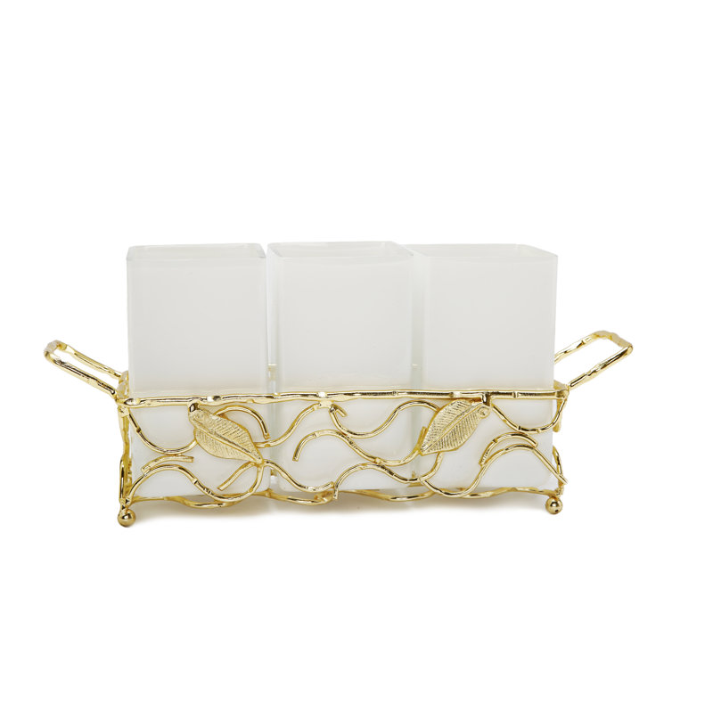 Porte-couverts rectangulaire en acier inoxydable
