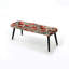 Banc rembourré floral noir-135444878