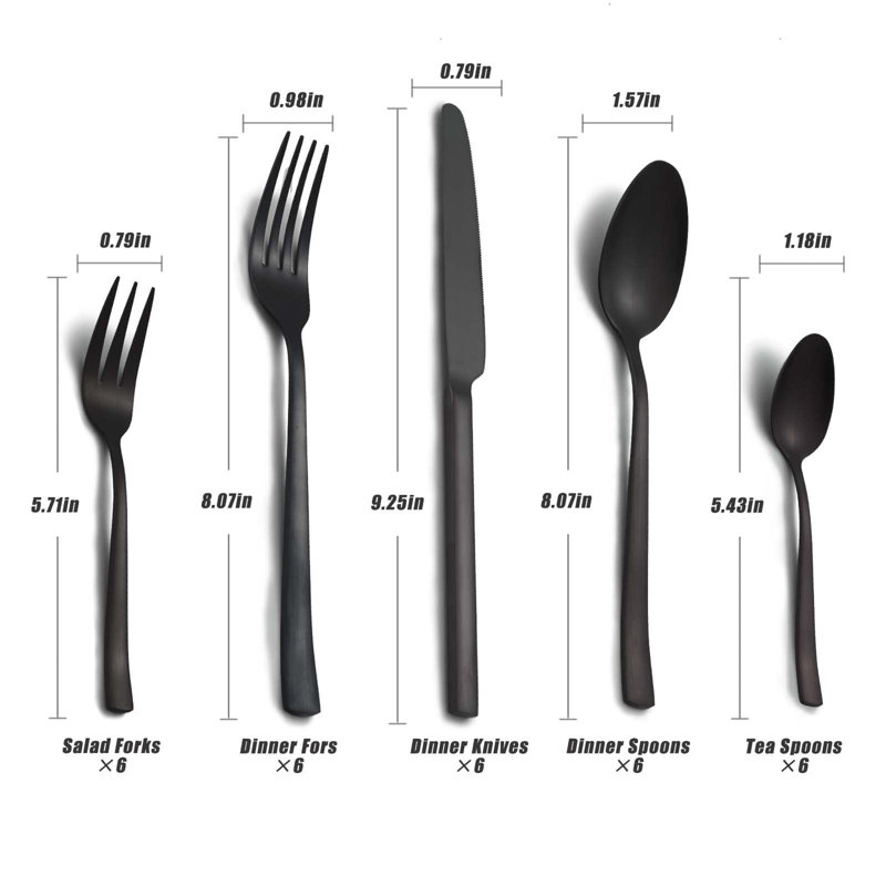Ebern Designs Nevres 30 Piece Stainless Steel Cutlery Set , Service for 6